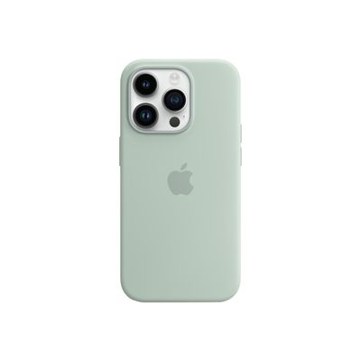0194253416623-Apple - coque de protection avec MagSafe pour iPhone 14 Pro - bleu cactus-Avant-0