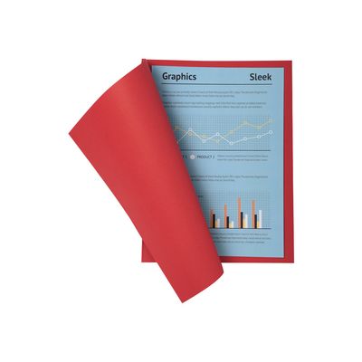 3288583301128-Exacompta Super 210 - 5 Paquets de 100 Chemises - 210 gr - rouge-Avant-2