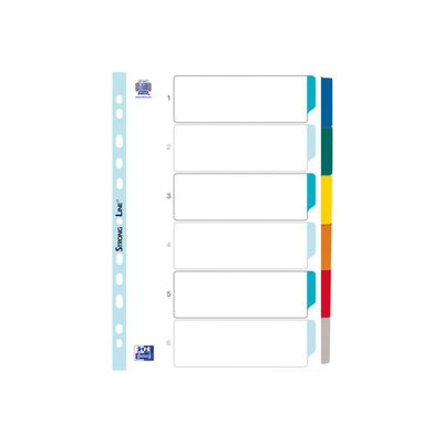 3045055685885-Oxford StrongLine - Intercalaire 6 positions - A4 - carte blanche-Avant-1