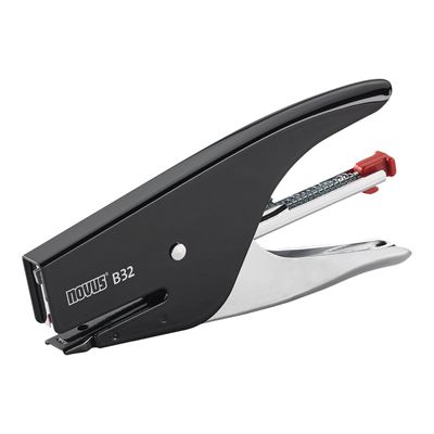 4009729063958-Novus B32 - Pince Agrafeuse en métal - capacité de 15 feuilles - agrafes n°10-Angle gauche-0