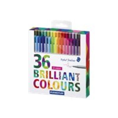 4007817011072-STAEDTLER triplus 334 - Pack de 36 feutres fins - 0.3 mm - couleurs assorties-Avant-1