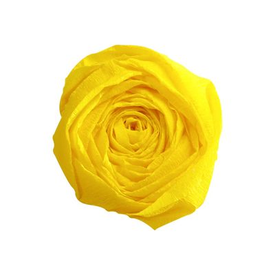 3065501036153-Clairefontaine Premium - Papier crépon - Rouleau 50 cm x 2,5 m - 40 g/m² - jaune citron-Avant-0
