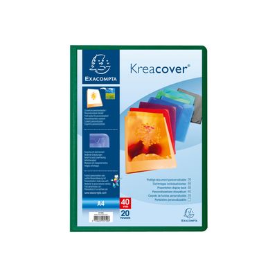 3130631057207-Exacompta Kreacover - 20 Porte vues personnalisables - 40 vues - A4 - couleurs assorties-Avant-1