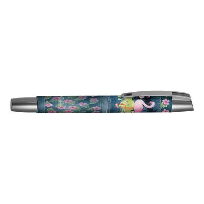 4014421611802-Online Campus - Stylo plume pour gauchers - Denim flamingo-Angle droit-0