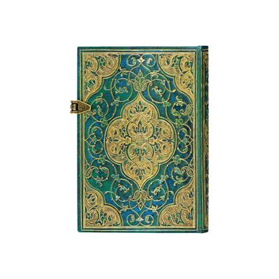 9781439732168-Paperblanks Turquose Chronicles Mini - Carnet 9,5 x 14 cm - 240 pages - ligné - bleu-vert-Arrière-3