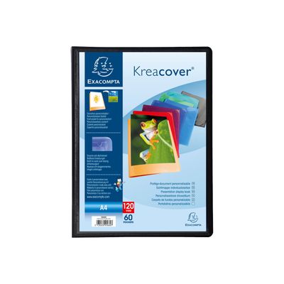 3130632057909-Exacompta Kreacover - 8 Porte vues personnalisables - 180 vues - A4 - couleurs assorties-Avant-5