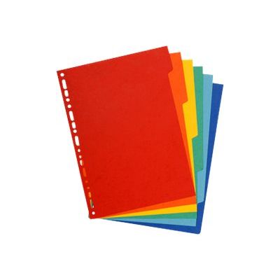 3130630026068-Exacompta Nature Future - Intercalaire 6 positions - A4 Maxi - carte rigide colorée-Multi-angle-1
