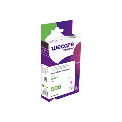 3112539747220-Cartouche compatible Epson T0806 Colibri - magenta clair - Wecare-Angle gauche-0