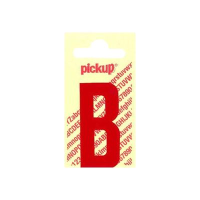 0400002230052-Pickup - Étiquette autocollante - 90 mm - Lettre B - rouge brillant-Avant-0