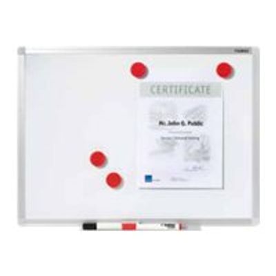 4007885258058-DAHLE - Tableau blanc - montable au mur - 300 x 450 mm - laqué - magnétique-Avant-0