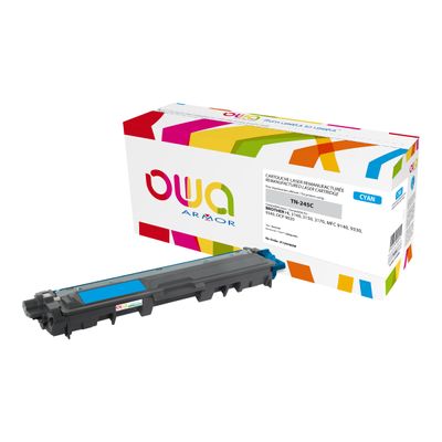 3112539608132-Cartouche laser compatible Brother TN245 - cyan - Owa K15658OW-Angle gauche-0