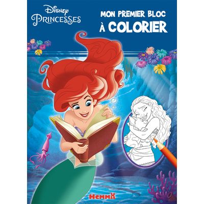 9782508047275-Disney princesses - Mon premier bloc à colorier - Ariel et Vaiana--0