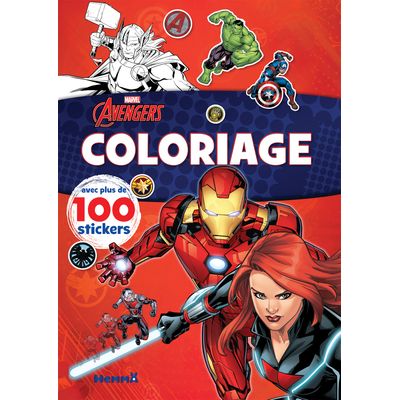 9782508048739-Marvel Avengers - Coloriage avec plus de 100 Stickers : Black Widow et Iron Man--0