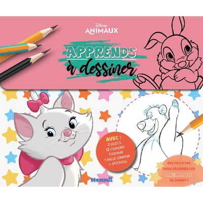 9782508050015-Disney Animaux - Apprends à dessiner : Marie--0