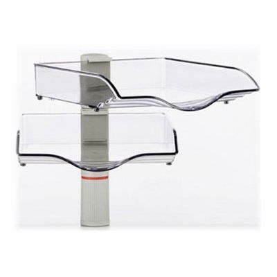4009729018538-Novus CopySwinger II - 2 Bacs à courrier avec dispositif de fixation sur bureau - orientables-Avant-0