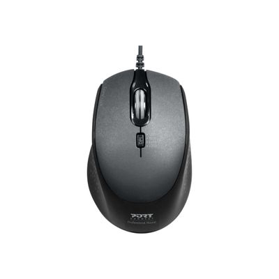 3567049007119-PORT DESIGNS - Souris filaire - silencieuse - noir-Haut-1