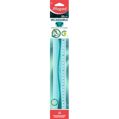 0000002440309-Maped Incassable - Règle plastique 30 cm - incassable - disponible dans différentes couleurs--0