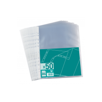 3045052704961-50 Pochettes perforées - A4 - grainé - pour 20 feuilles - 4/100--0