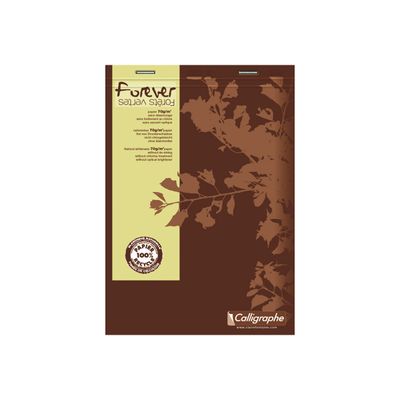 3210330172552-Calligraphe FOREVER - Bloc notes - A5 - 200 pages - papier blanc - quadrillé - 5x5-Avant-0