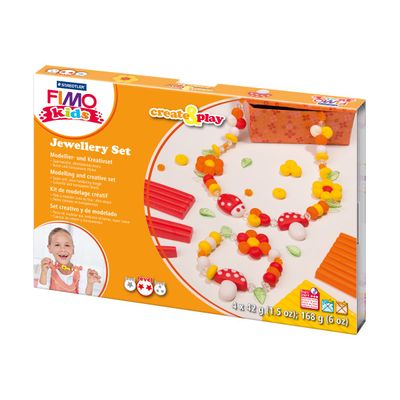 4007817805206-Pâte Fimo KIDS - Kit de modelage  - Bijoux fleurs-Angle droit-0