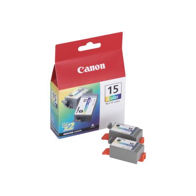 4960999174983-Canon BCI-15 - Pack de 2 - cyan, magenta, jaune - cartouche d'encre originale-Angle droit-0