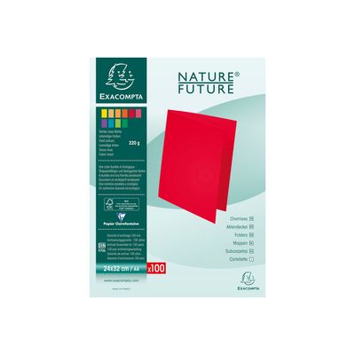 3288582100197-Exacompta Rock"s - 100 Chemises - 210 gr - pour 200 feuilles - bleu-Avant-1