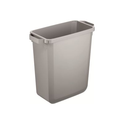 7318080496051-Durable - Poubelle 60L - poignées latérales - gris-Angle gauche-0
