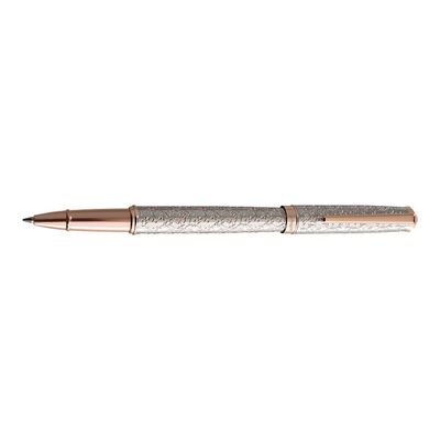 3108722412686-Oberthur Byzance - Stylo à bille à capuchon chrome/cuivre-Angle gauche-2