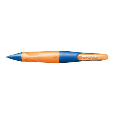 4006381468930-STABILO EASYergo - Porte mines avec 3 mines - HB - 1,4 mm - bleu / orange - gaucher-Angle gauche-0