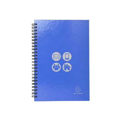 3130631187294-Eaxcompta Iderama - 5 Répertoires à spirale - 22 x 16 cm - 138 pages - couleurs assorties-Avant-1