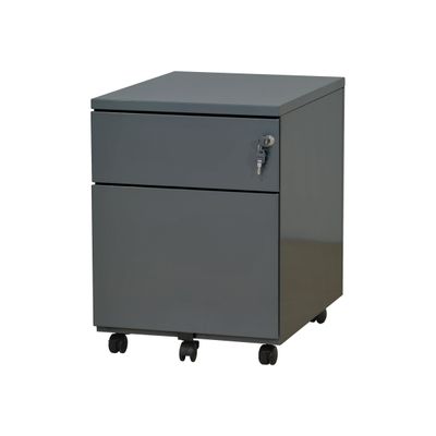 3219091960064-Caisson mobile - 2 tiroirs - anthracite - 56,7 x 54,1 x 41,8 cm-Angle droit-0