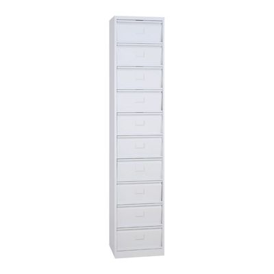 3700339888535-Colonne à clapets - L41 x H198 x P35 - 10 clapets - gris clair--0