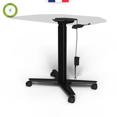 3760350282194-Bureau ELLIOT d'angle L100 - pieds noir - plateau Blanc laqué--2