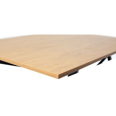 3760350282224-Bureau ELLIOT d'angle L100 - pieds blanc - plateau imitation chêne--2