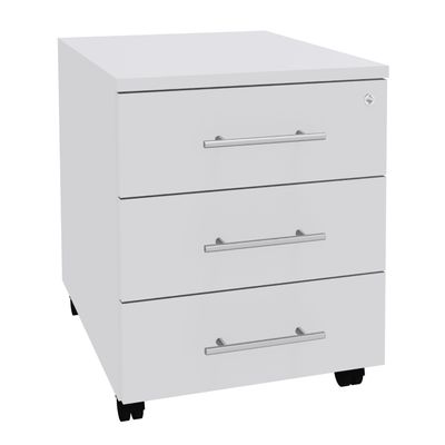 3253310145894-Caisson mobile EXPRIM/LOFTER/LEVEL - L43 x H56 x P60 cm - 3 tiroirs - Blanc perle--0