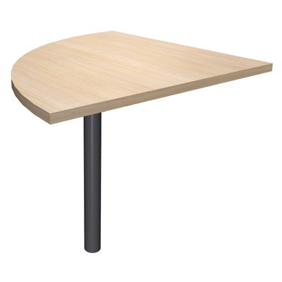 3253310174382-Angle de Liaison à 90° IDRA/DUAL - Pied anthracite - plateau imitation Chêne clair--0