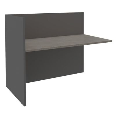 3253310436268-Banque d'accueil Module de départ haut OLA - L142,5 x H112 x P82,5 cm - structure carbone, plateau ch