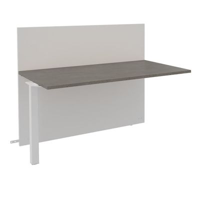 3253310327955-Banque d'accueil Module suivant haut OLA - L160 x H112 x P82,5 cm - structure blanc perle, plateau chê--0