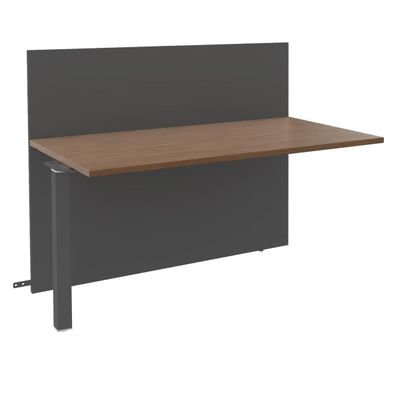 3253310530621-Banque d'accueil Module suivant haut OLA - L140 x H112 x P82,5 cm - structure carbone, plateau noyer--0