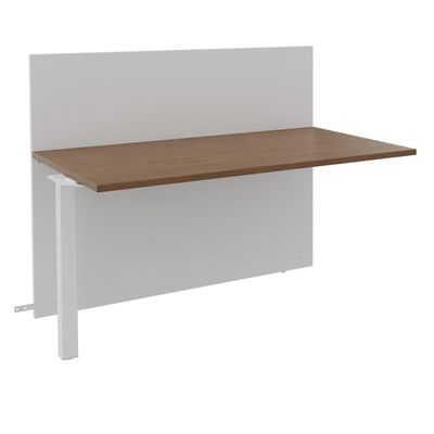 3253310362543-Banque d'accueil Module suivant haut OLA - L160 x H112 x P82,5 cm - structure blanc perle, plateau noye--0