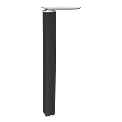 3253310147591-Bureau EXPRIM Manager - L200 x P100 x H72,5 cm - Plateau imitation chêne clair - Pieds carbone --1