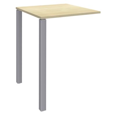 3253310166622-Table Lounge 2 Pieds - L80xH105xP80 cm - Pieds alu - plateau imitation érable--0