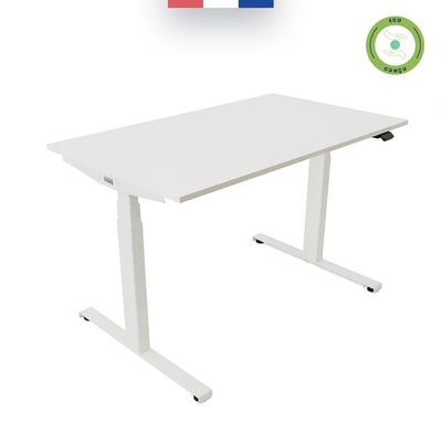 3760350281104-Bureau électrique UGO - L120x70cm - pieds blancs - plateau blanc laqué--2