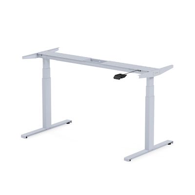 3760350281340-Bureau électrique UGO - L160x80cm - pieds gris - plateau imitation chêne Stone--2