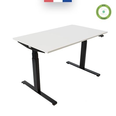 3760350281210-Bureau électrique UGO - L160x80cm - pieds noirs - plateau blanc laqué--1