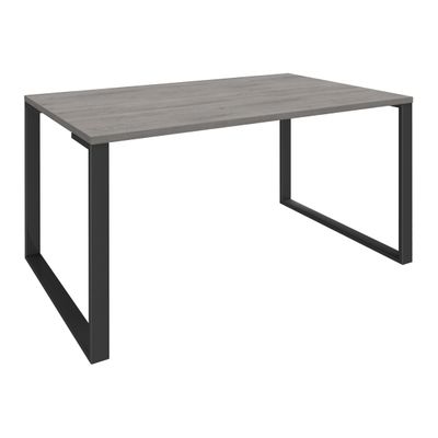 0404000122968-Bureau droit LOFTER - L160 cm - Plateau imitation chêne gris - pied Carbone--0