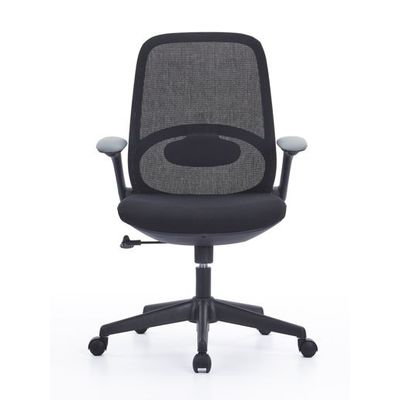 3760388581207-Fauteuil de bureau VEGA - accoudoirs rabattables - noir--0