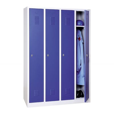 3700339889105-Vestiaire industrie propre monobloc 4 colonnes - H180 x L120 x P50 cm - gris/bleu--0
