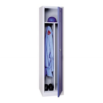 3700339889044-Vestiaire industrie salissante monobloc 1 colonne - H180 x L40 x P50 cm - gris/bleu--1