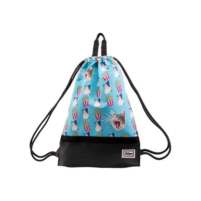 8445118025019-Oh My Pop! Angry Cat - Sac à dos piscine cordon - 1 compartiment - turquoise - Karactermania-Avant-1